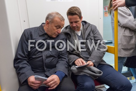  25.09.2018 WARSZAWA<br />KAMPANIA SAMORZADOWA PO W WARSZAWIE<br />N/Z RAFAL TRZASKOWSKI GRZEGORZ SCHETYNA<br /> 