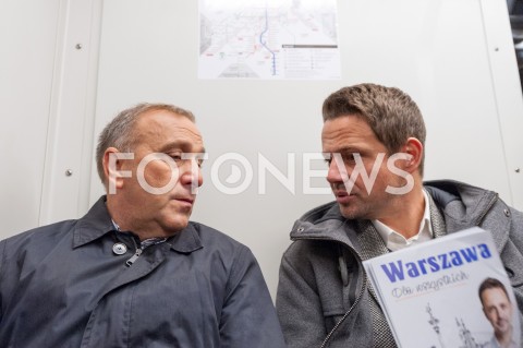  25.09.2018 WARSZAWA<br />KAMPANIA SAMORZADOWA PO W WARSZAWIE<br />N/Z RAFAL TRZASKOWSKI GRZEGORZ SCHETYNA<br /> 