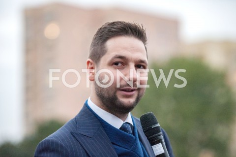  27.09.2018 WARSZAWA<br />SPOTKANIE PATRYKA JAKIEGO Z MIESZKANCAMI BRODNA<br />N/Z PATRYK JAKI<br /> 