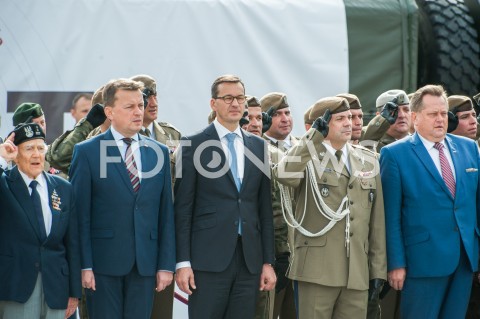  27.09.2018 WARSZAWA<br />
PIERWSZE CENTRALNE OBCHODY SWIETA WOJSKA OBRONY TERYTORIALNEJ<br />
N/Z MARIUSZ BLASZCZAK PREMIER MATEUSZ MORAWIECKI JAROSLAW ZIELINSKI WIESLAW KUKULA<br />
 