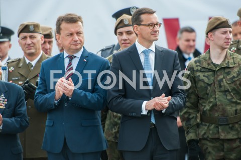  27.09.2018 WARSZAWA<br />
PIERWSZE CENTRALNE OBCHODY SWIETA WOJSKA OBRONY TERYTORIALNEJ<br />
N/Z MARIUSZ BLASZCZAK PREMIER MATEUSZ MORAWIECKI<br />
 