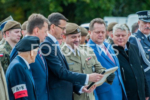  27.09.2018 WARSZAWA<br />PIERWSZE CENTRALNE OBCHODY SWIETA WOJSKA OBRONY TERYTORIALNEJ<br />N/Z MARIUSZ BLASZCZAK PREMIER MATEUSZ MORAWIECKI JAROSLAW ZIELINSKI MAREK SUSKI<br /> 