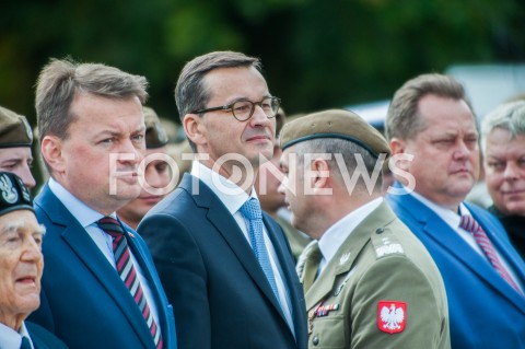  27.09.2018 WARSZAWA<br />PIERWSZE CENTRALNE OBCHODY SWIETA WOJSKA OBRONY TERYTORIALNEJ<br />N/Z MARIUSZ BLASZCZAK PREMIER MATEUSZ MORAWIECKI WIESLAW KUKULA JAROSLAW ZIELINSKI<br /> 