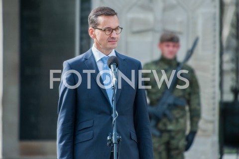  27.09.2018 WARSZAWA<br />PIERWSZE CENTRALNE OBCHODY SWIETA WOJSKA OBRONY TERYTORIALNEJ<br />N/Z PREMIER MATEUSZ MORAWIECKI<br /> 