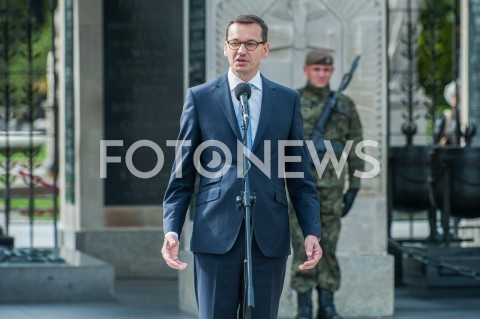  27.09.2018 WARSZAWA<br />PIERWSZE CENTRALNE OBCHODY SWIETA WOJSKA OBRONY TERYTORIALNEJ<br />N/Z PREMIER MATEUSZ MORAWIECKI<br /> 