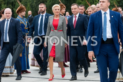  28.09.2019 WARSZAWA<br />PREZENTACJA ZAPOWIADAJACA POLSKA WYSTAWE GOSPODARCZA<br />N/Z PREZYDENT RP ANDRZEJ DUDA AGATA KORNHAUSER DUDA<br /> 