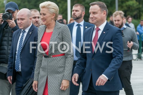  28.09.2019 WARSZAWA<br />PREZENTACJA ZAPOWIADAJACA POLSKA WYSTAWE GOSPODARCZA<br />N/Z PREZYDENT RP ANDRZEJ DUDA AGATA KORNHAUSER DUDA<br /> 