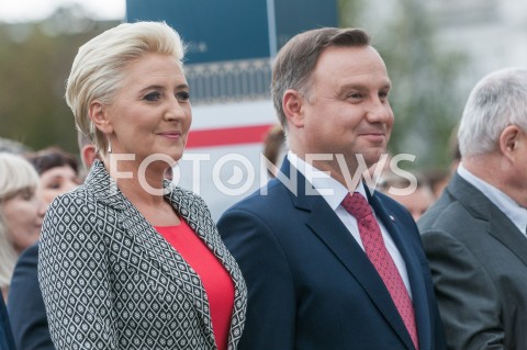  28.09.2019 WARSZAWA<br />PREZENTACJA ZAPOWIADAJACA POLSKA WYSTAWE GOSPODARCZA<br />N/Z PREZYDENT RP ANDRZEJ DUDA AGATA KORNHAUSER DUDA<br /> 