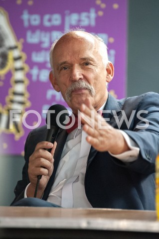  30.09.2018 WARSZAWA<br />SPOTKANIE KANDYDATA NA PREZYDENTA WARSZAWY JANUSZA KORWIN MIKKEGO Z WYBORCAMI<br />N/Z JANUSZ KORWIN MIKKE<br /> 