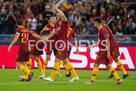  02.10.2018 ROMA / RZYM<br />
PILKA NOZNA - MECZ FAZY GRUPOWEJ LIGI MISTRZOW 2018/2019<br />
FOOTBALL - CHAMPIONS LEAGUE MATCH GROUP STAGE <br />
AS ROMA - VIKTORIA PLZEN<br />
N/Z EDIN DZEKO RADOSC BRAMKA GOL NA 1:0<br />
 