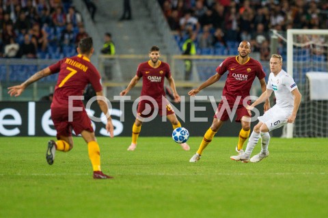  02.10.2018 ROMA / RZYM<br />
PILKA NOZNA - MECZ FAZY GRUPOWEJ LIGI MISTRZOW 2018/2019<br />
FOOTBALL - CHAMPIONS LEAGUE MATCH GROUP STAGE <br />
AS ROMA - VIKTORIA PLZEN<br />
N/Z STEVEN NZONZI<br />
 