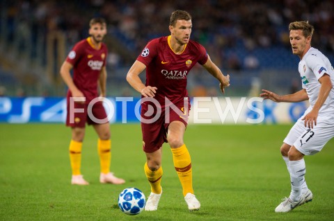  02.10.2018 ROMA / RZYM<br />
PILKA NOZNA - MECZ FAZY GRUPOWEJ LIGI MISTRZOW 2018/2019<br />
FOOTBALL - CHAMPIONS LEAGUE MATCH GROUP STAGE <br />
AS ROMA - VIKTORIA PLZEN<br />
N/Z EDIN DZEKO<br />
 