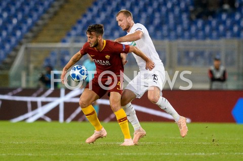  02.10.2018 ROMA / RZYM<br />
PILKA NOZNA - MECZ FAZY GRUPOWEJ LIGI MISTRZOW 2018/2019<br />
FOOTBALL - CHAMPIONS LEAGUE MATCH GROUP STAGE <br />
AS ROMA - VIKTORIA PLZEN<br />
N/Z BRIAN CRISTANTE MICHAEL KRMENCIK<br />
 