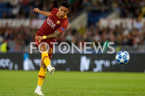  02.10.2018 ROMA / RZYM<br />
PILKA NOZNA - MECZ FAZY GRUPOWEJ LIGI MISTRZOW 2018/2019<br />
FOOTBALL - CHAMPIONS LEAGUE MATCH GROUP STAGE <br />
AS ROMA - VIKTORIA PLZEN<br />
N/Z JUSTIN KLUIVERT SYLWETKA<br />
 