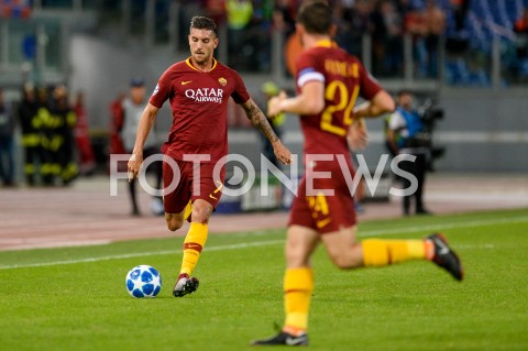  02.10.2018 ROMA / RZYM<br />
PILKA NOZNA - MECZ FAZY GRUPOWEJ LIGI MISTRZOW 2018/2019<br />
FOOTBALL - CHAMPIONS LEAGUE MATCH GROUP STAGE <br />
AS ROMA - VIKTORIA PLZEN<br />
N/Z LORENZO PELLEGRINI SYLWETKA<br />
 