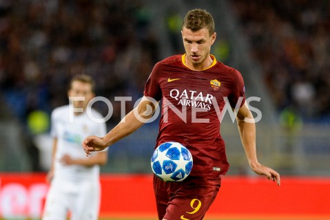  02.10.2018 ROMA / RZYM<br />
PILKA NOZNA - MECZ FAZY GRUPOWEJ LIGI MISTRZOW 2018/2019<br />
FOOTBALL - CHAMPIONS LEAGUE MATCH GROUP STAGE <br />
AS ROMA - VIKTORIA PLZEN<br />
N/Z EDIN DZEKO<br />
 