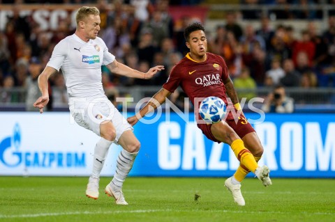  02.10.2018 ROMA / RZYM<br />
PILKA NOZNA - MECZ FAZY GRUPOWEJ LIGI MISTRZOW 2018/2019<br />
FOOTBALL - CHAMPIONS LEAGUE MATCH GROUP STAGE <br />
AS ROMA - VIKTORIA PLZEN<br />
N/Z JUSTIN KLUIVERT ROMAN PROCHAZKA<br />
 