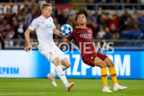  02.10.2018 ROMA / RZYM<br />
PILKA NOZNA - MECZ FAZY GRUPOWEJ LIGI MISTRZOW 2018/2019<br />
FOOTBALL - CHAMPIONS LEAGUE MATCH GROUP STAGE <br />
AS ROMA - VIKTORIA PLZEN<br />
N/Z JUSTIN KLUIVERT ROMAN PROCHAZKA<br />
 