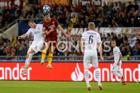  02.10.2018 ROMA / RZYM<br />
PILKA NOZNA - MECZ FAZY GRUPOWEJ LIGI MISTRZOW 2018/2019<br />
FOOTBALL - CHAMPIONS LEAGUE MATCH GROUP STAGE <br />
AS ROMA - VIKTORIA PLZEN<br />
N/Z MICHAEL KRMENCIK BRIAN CRISTANTE<br />
 