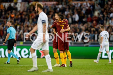  02.10.2018 ROMA / RZYM<br />
PILKA NOZNA - MECZ FAZY GRUPOWEJ LIGI MISTRZOW 2018/2019<br />
FOOTBALL - CHAMPIONS LEAGUE MATCH GROUP STAGE <br />
AS ROMA - VIKTORIA PLZEN<br />
N/Z EDIN DZEKO RADOSC BRAMKA GOL NA 2:0 LORENZO PELLEGRINI<br />
 