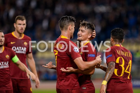  02.10.2018 ROMA / RZYM<br />
PILKA NOZNA - MECZ FAZY GRUPOWEJ LIGI MISTRZOW 2018/2019<br />
FOOTBALL - CHAMPIONS LEAGUE MATCH GROUP STAGE <br />
AS ROMA - VIKTORIA PLZEN<br />
N/Z CENGIZ UNDER RADOSC BRAMKA GOL NA 3:0<br />
 