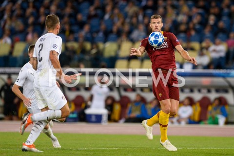  02.10.2018 ROMA / RZYM<br />
PILKA NOZNA - MECZ FAZY GRUPOWEJ LIGI MISTRZOW 2018/2019<br />
FOOTBALL - CHAMPIONS LEAGUE MATCH GROUP STAGE <br />
AS ROMA - VIKTORIA PLZEN<br />
N/Z EDIN DZEKO<br />
 