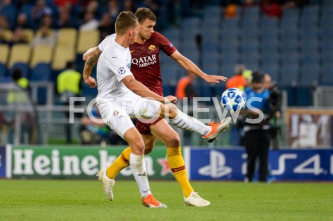  02.10.2018 ROMA / RZYM<br />
PILKA NOZNA - MECZ FAZY GRUPOWEJ LIGI MISTRZOW 2018/2019<br />
FOOTBALL - CHAMPIONS LEAGUE MATCH GROUP STAGE <br />
AS ROMA - VIKTORIA PLZEN<br />
N/Z EDIN DZEKO<br />
 