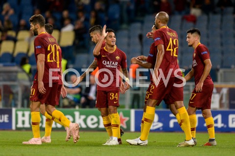  02.10.2018 ROMA / RZYM<br />
PILKA NOZNA - MECZ FAZY GRUPOWEJ LIGI MISTRZOW 2018/2019<br />
FOOTBALL - CHAMPIONS LEAGUE MATCH GROUP STAGE <br />
AS ROMA - VIKTORIA PLZEN<br />
N/Z JUSTIN KLUIVERT RADOSC BRAMKA GOL NA 4:0<br />
 