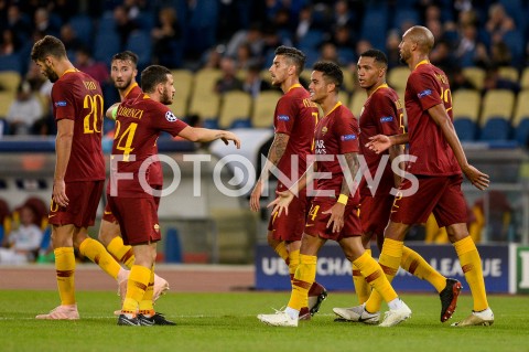  02.10.2018 ROMA / RZYM<br />
PILKA NOZNA - MECZ FAZY GRUPOWEJ LIGI MISTRZOW 2018/2019<br />
FOOTBALL - CHAMPIONS LEAGUE MATCH GROUP STAGE <br />
AS ROMA - VIKTORIA PLZEN<br />
N/Z JUSTIN KLUIVERT RADOSC BRAMKA GOL NA 4:0<br />
 