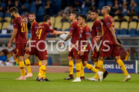  02.10.2018 ROMA / RZYM<br />
PILKA NOZNA - MECZ FAZY GRUPOWEJ LIGI MISTRZOW 2018/2019<br />
FOOTBALL - CHAMPIONS LEAGUE MATCH GROUP STAGE <br />
AS ROMA - VIKTORIA PLZEN<br />
N/Z JUSTIN KLUIVERT RADOSC BRAMKA GOL NA 4:0<br />
 