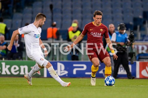  02.10.2018 ROMA / RZYM<br />
PILKA NOZNA - MECZ FAZY GRUPOWEJ LIGI MISTRZOW 2018/2019<br />
FOOTBALL - CHAMPIONS LEAGUE MATCH GROUP STAGE <br />
AS ROMA - VIKTORIA PLZEN<br />
N/Z LUCA PELLEGRINI<br />
 