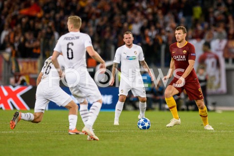  02.10.2018 ROMA / RZYM<br />
PILKA NOZNA - MECZ FAZY GRUPOWEJ LIGI MISTRZOW 2018/2019<br />
FOOTBALL - CHAMPIONS LEAGUE MATCH GROUP STAGE <br />
AS ROMA - VIKTORIA PLZEN<br />
N/Z EDIN DZEKO<br />
 