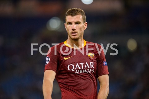  02.10.2018 ROMA / RZYM<br />
PILKA NOZNA - MECZ FAZY GRUPOWEJ LIGI MISTRZOW 2018/2019<br />
FOOTBALL - CHAMPIONS LEAGUE MATCH GROUP STAGE <br />
AS ROMA - VIKTORIA PLZEN<br />
N/Z EDIN DZEKO PORTRET PORTRAIT<br />
 