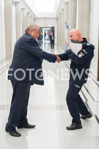  03.10.2018 WARSZAWA SEJM<br />POSIEDZENIE SEJMU<br />N/Z ANDRZEJ MELAK JAROSLAW SZYMCZYK GENERALNY INSPEKTOR POLICJI KOMENDANT<br /> 