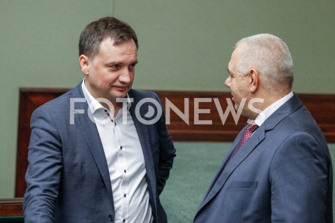  04.10.2018 WARSZAWA SEJM <br />POSIEDZENIE SEJMU <br />N/Z ZBIGNIEW ZIOBRO JACEK SASIN<br /> 