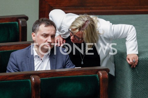  04.10.2018 WARSZAWA SEJM <br />POSIEDZENIE SEJMU <br />N/Z ZBIGNIEW ZIOBRO BEATA KEMPA<br /> 