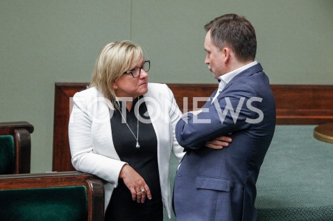  04.10.2018 WARSZAWA SEJM <br />POSIEDZENIE SEJMU <br />N/Z ZBIGNIEW ZIOBRO BEATA KEMPA<br /> 