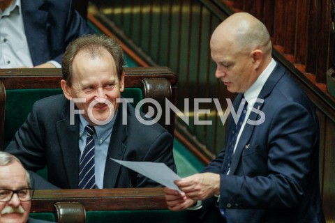  04.10.2018 WARSZAWA SEJM <br />POSIEDZENIE SEJMU <br />N/Z WLODZIMIERZ BERNACKI WALDEMAR ANDZEL<br /> 