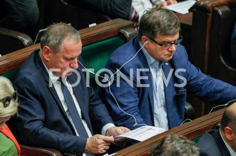  04.10.2018 WARSZAWA SEJM <br />POSIEDZENIE SEJMU <br />N/Z JERZY MATERNA KAZIMIERZ MATUSZNY<br /> 