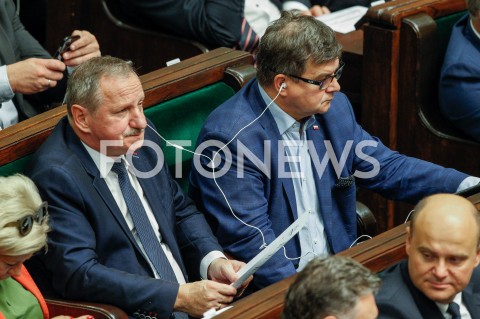  04.10.2018 WARSZAWA SEJM <br />POSIEDZENIE SEJMU <br />N/Z JERZY MATERNA KAZIMIERZ MATUSZNY<br /> 