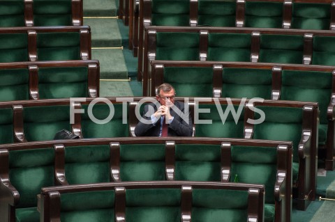  04.10.2018 WARSZAWA SEJM<br />POSIEDZENIE SEJMU<br />N/Z TADEUSZ CYMANSKI<br /> 