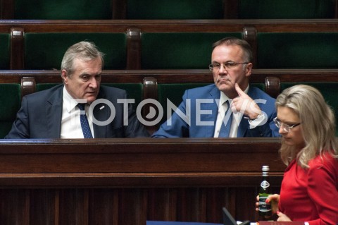  04.10.2018 WARSZAWA SEJM<br />POSIEDZENIE SEJMU<br />N/Z PIOTR GLINSKI JAROSLAW SELLIN MALGORZATA WASSERMANN <br /> 