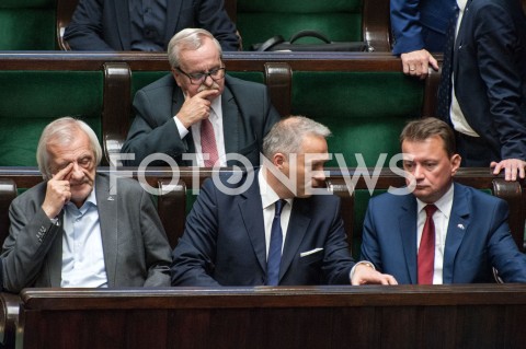  04.10.2018 WARSZAWA SEJM<br />POSIEDZENIE SEJMU<br />N/Z MARIUSZ BLASZCZAK JACEK ZALEK RYSZARD TERLECKI<br /> 
