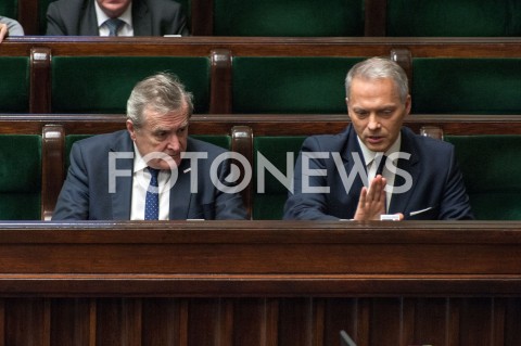  04.10.2018 WARSZAWA SEJM<br />POSIEDZENIE SEJMU<br />N/Z PIOTR GLINSKI JACEK ZALEK<br /> 