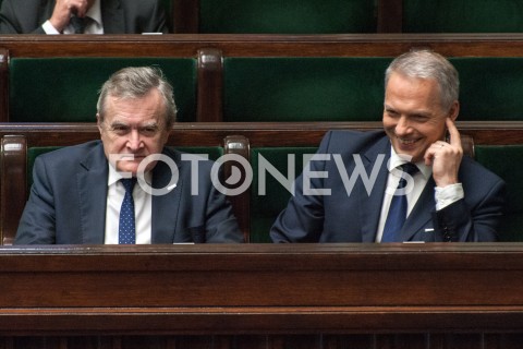  04.10.2018 WARSZAWA SEJM<br />POSIEDZENIE SEJMU<br />N/Z PIOTR GLINSKI JACEK ZALEK<br /> 