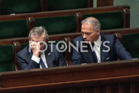  04.10.2018 WARSZAWA SEJM<br />POSIEDZENIE SEJMU<br />N/Z PIOTR GLINSKI JACEK ZALEK<br /> 