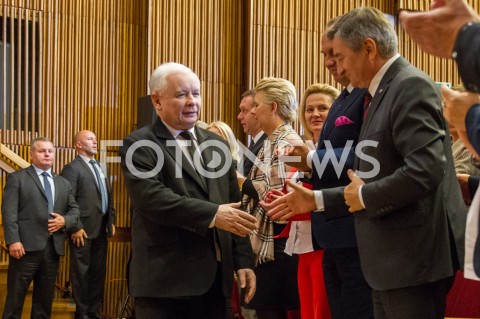  06.10.2018 KROSNO <br />SPOTKANIE WYBORCZE PREZESA PIS JAROSLAWA KACZYNSKIEGO Z MIESZKANCAMI KROSNA <br />N/Z JAROSLAW KACZYNSKI MAREK KUCHCINSKI<br /> 