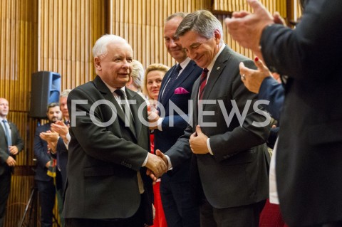  06.10.2018 KROSNO <br />SPOTKANIE WYBORCZE PREZESA PIS JAROSLAWA KACZYNSKIEGO Z MIESZKANCAMI KROSNA <br />N/Z JAROSLAW KACZYNSKI MAREK KUCHCINSKI<br /> 