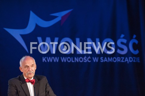  07.10.2018 WARSZAWA<br />KONWENCJA WYBORCZA PARTII WOLNOSC<br />N/Z JANUSZ KORWIN MIKKE<br /> 
