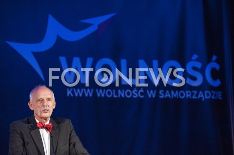  07.10.2018 WARSZAWA<br />KONWENCJA WYBORCZA PARTII WOLNOSC<br />N/Z JANUSZ KORWIN MIKKE<br /> 